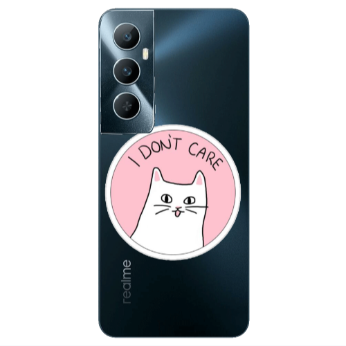 Realme C65 I dont Care Transparent Silicone TPU Θήκη