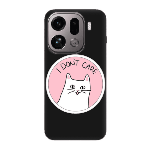 Oppo Find X9 Pro I dont Care Black Colored Silicone TPU Θήκη