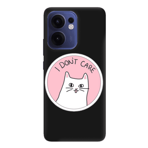 Oppo Reno 13 F I dont Care Black Colored Silicone TPU Θήκη