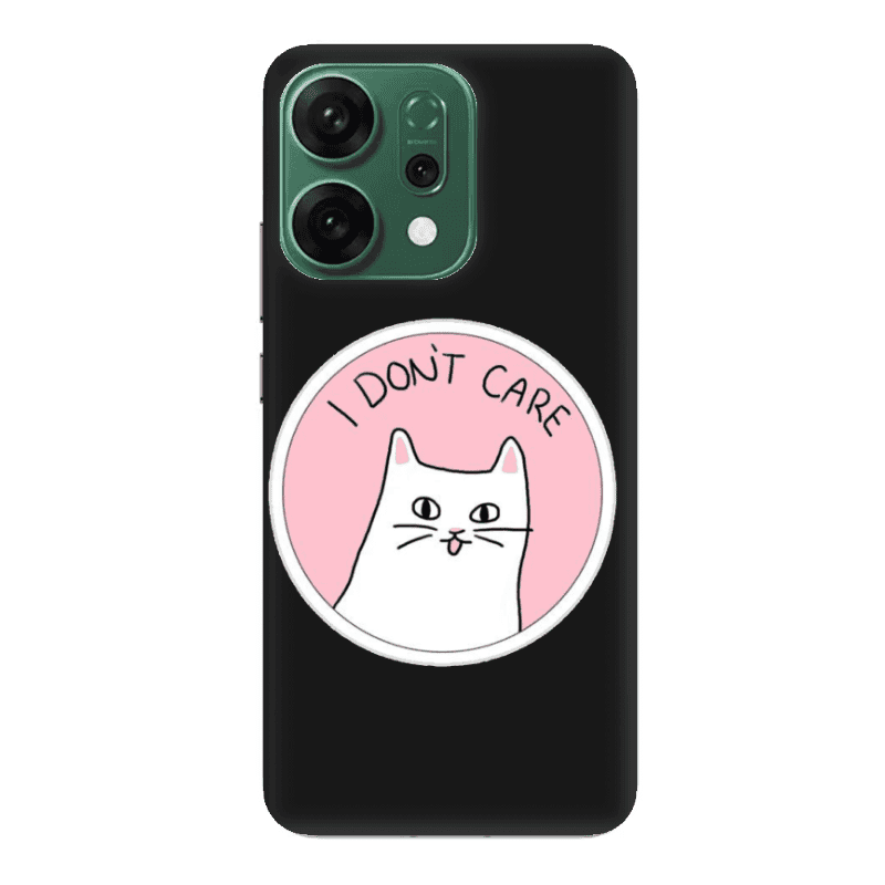 Oppo RENO 14 I dont Care Black Colored Silicone TPU Θήκη
