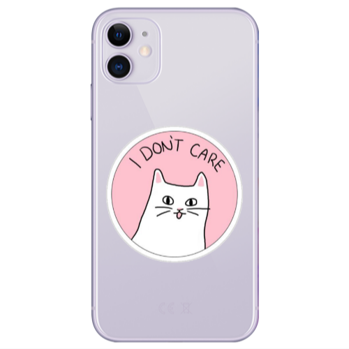 Apple iPhone 11  I dont Care Transparent Silicone TPU Θήκη