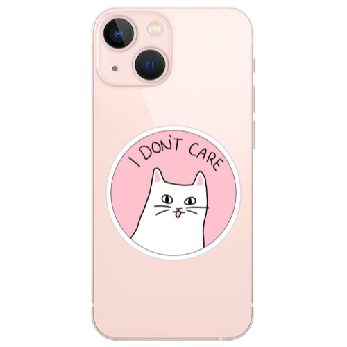 Apple iPhone 13 I dont Care Transparent Silicone TPU Θήκη