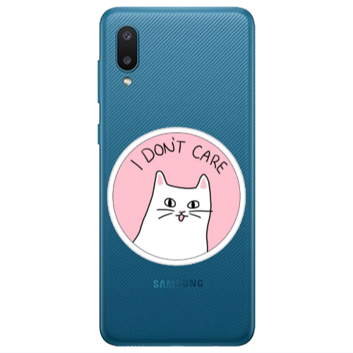 Samsung A02 I dont Care Transparent Silicone TPU Θήκη
