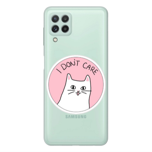 Samsung A22 4G I dont Care Transparent Silicone TPU Θήκη