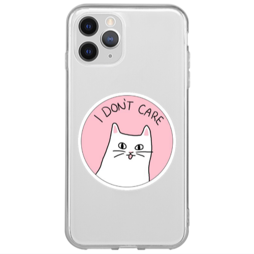 Apple iPhone 12 Pro Max I dont Care Transparent Silicone TPU Θήκη