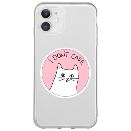 Apple iPhone 12 Mini I dont Care Transparent Silicone TPU Θήκη