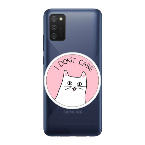 Samsung A03S I dont Care Transparent Silicone TPU Θήκη