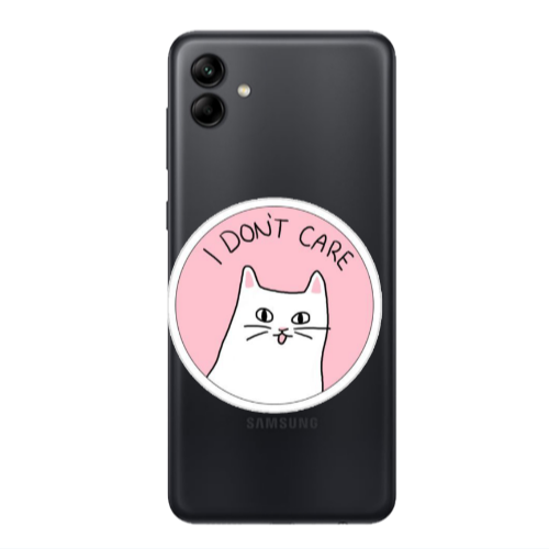 Samsung A04 I dont Care Transparent Silicone TPU Θήκη