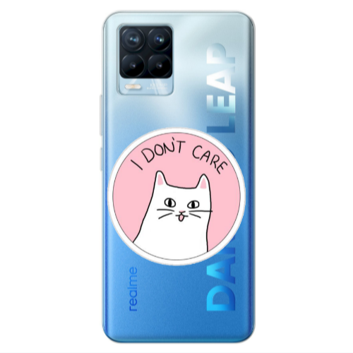 Realme 8 Pro I dont Care Transparent Silicone TPU Θήκη