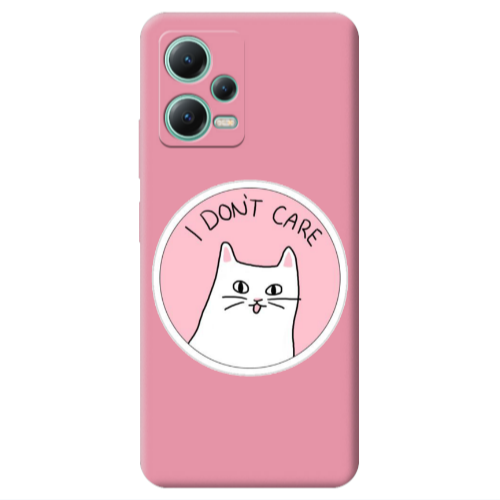 Xiaomi Redmi Note 12 Pro 5G I dont Care Pink Colored Silicone TPU Θήκη