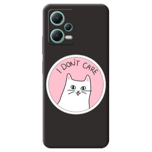 Xiaomi Redmi Note 12 Pro 5G I dont Care Black Colored Silicone TPU Θήκη