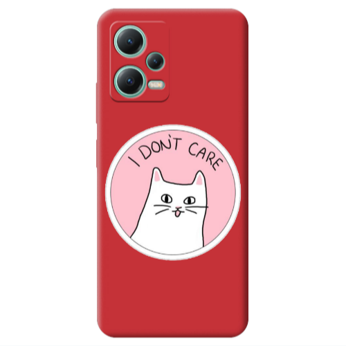 Xiaomi Redmi Note 12 Pro 5G I dont Care Red Colored Silicone TPU Θήκη