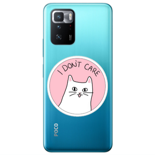 Xiaomi Poco X3 GT I dont Care Transparent Silicone TPU Θήκη