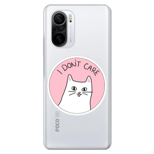 Xiaomi Poco F3 I dont Care Transparent Silicone TPU Θήκη