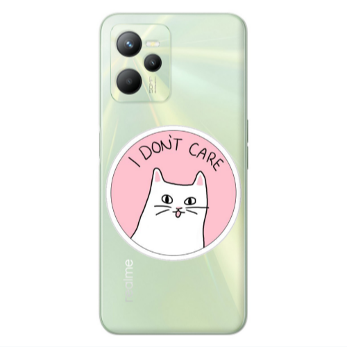 Realme C35 I dont Care Transparent Silicone TPU Θήκη