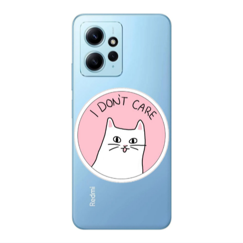 Xiaomi Redmi Note 12 4G I dont Care Transparent Silicone TPU Θήκη