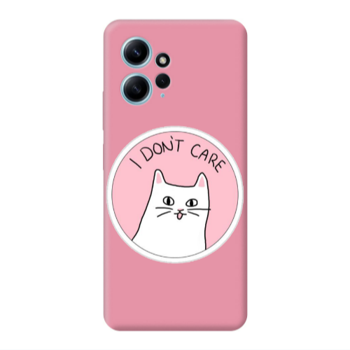 Xiaomi Redmi Note 12 4G I dont Care Pink Colored Silicone TPU Θήκη