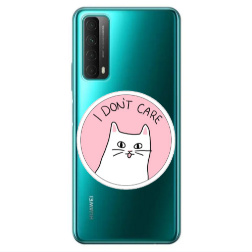 Huawei P Smart 2021 I dont Care Transparent Silicone TPU Θήκη