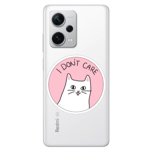 Xiaomi Redmi Note 12 5G I dont Care Transparent Silicone TPU Θήκη
