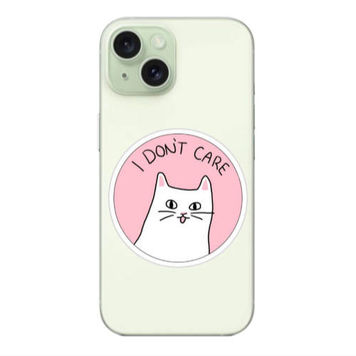 Apple iPhone 15 Plus I dont Care Transparent Silicone TPU Θήκη