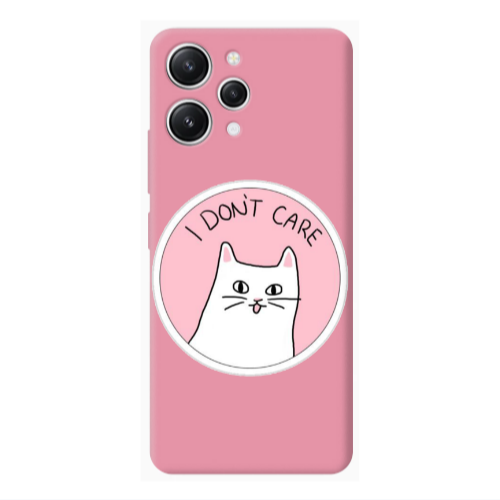Xiaomi Redmi 12 I dont Care Pink Colored Silicone TPU Θήκη