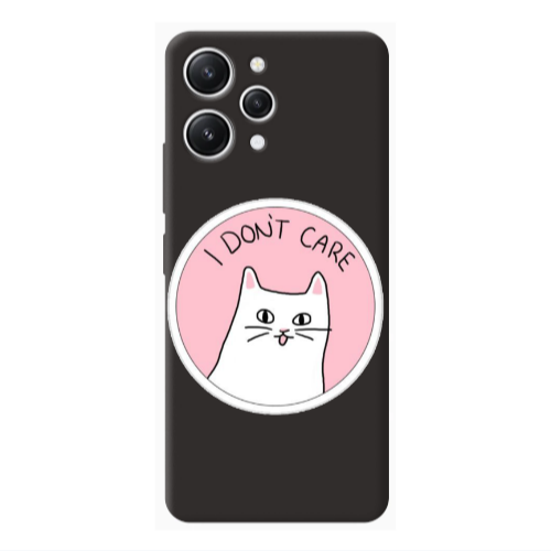 Xiaomi Redmi 12 I dont Care Black Colored Silicone TPU Θήκη