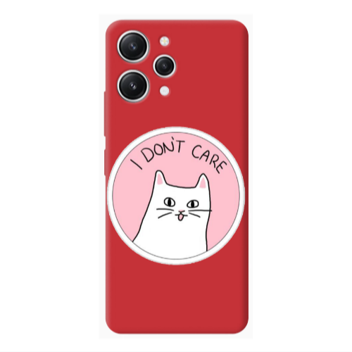 Xiaomi Redmi 12 I dont Care Red Colored Silicone TPU Θήκη