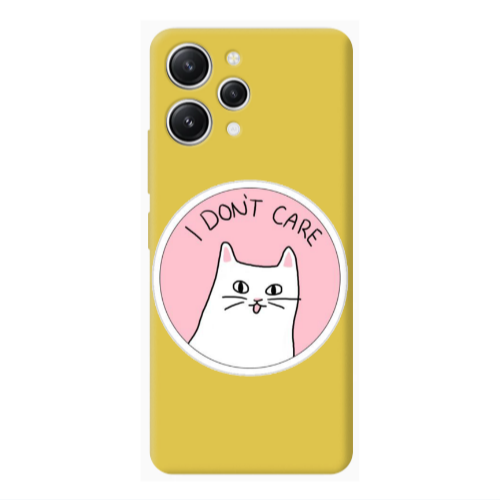 Xiaomi Redmi 12 I dont Care Yellow Colored Silicone TPU Θήκη