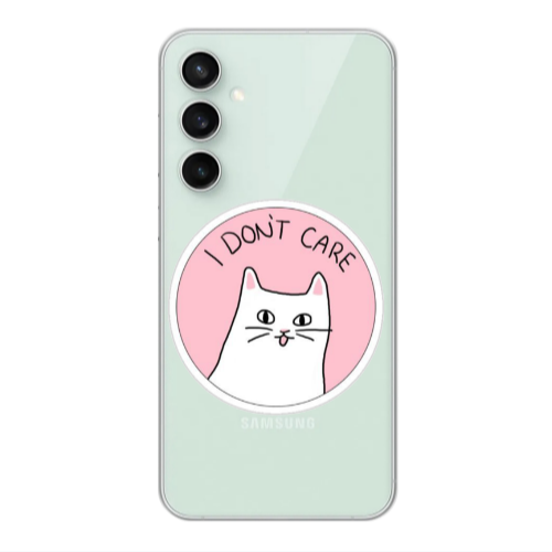 Samsung S23FE I dont Care Transparent Silicone TPU Θήκη