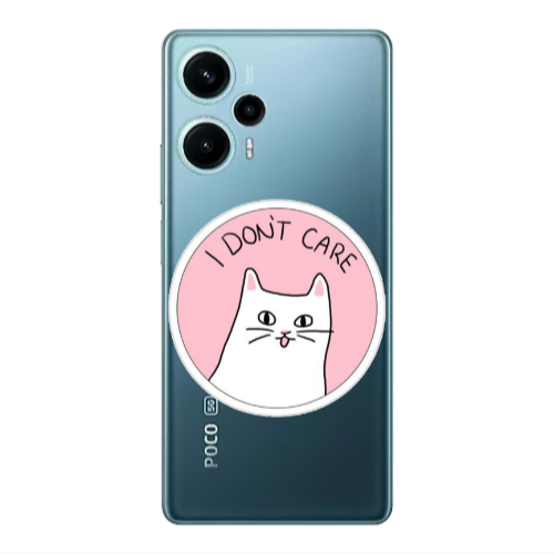 Xiaomi Poco F5 I dont Care Transparent Silicone TPU Θήκη
