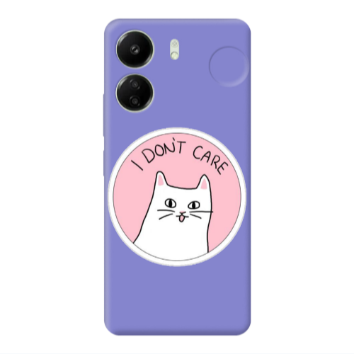 Xiaomi Redmi 13C I dont Care Purple Colored Silicone TPU Θήκη