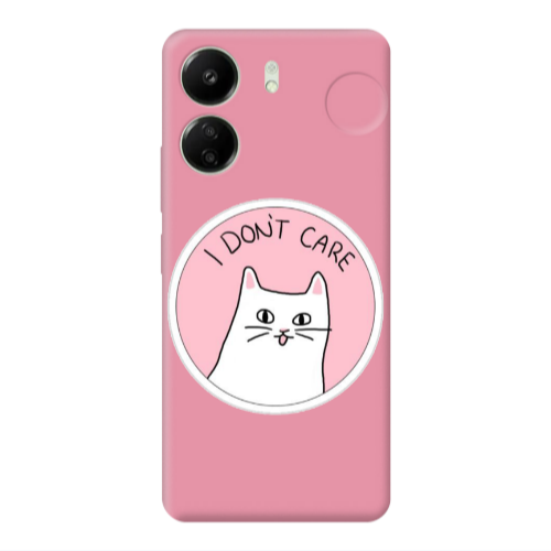 Xiaomi Redmi 13C I dont Care Pink Colored Silicone TPU Θήκη