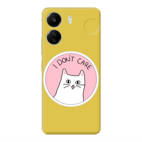 Xiaomi Redmi 13C I dont Care Yellow Colored Silicone TPU Θήκη