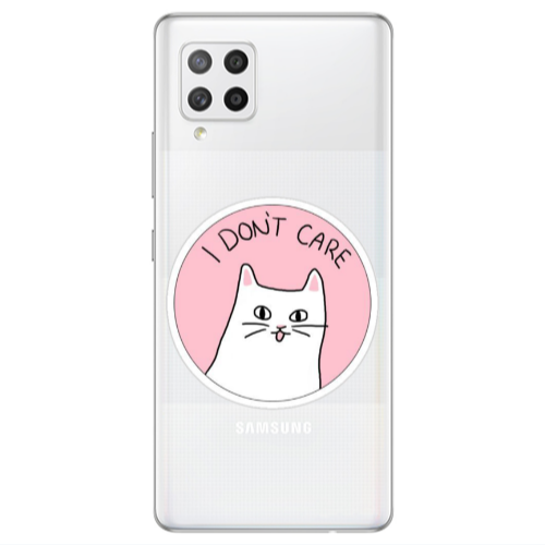 Samsung A42 5G I dont Care Transparent Silicone TPU Θήκη