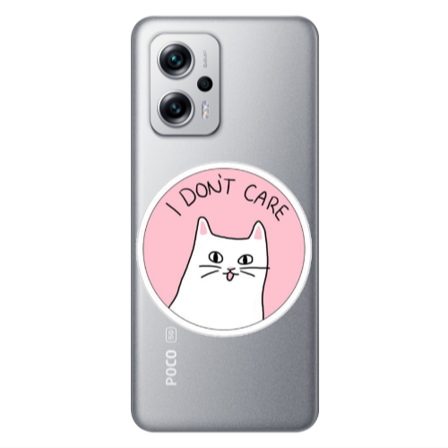 Xiaomi Poco X4 GT I dont Care Transparent Silicone TPU Θήκη