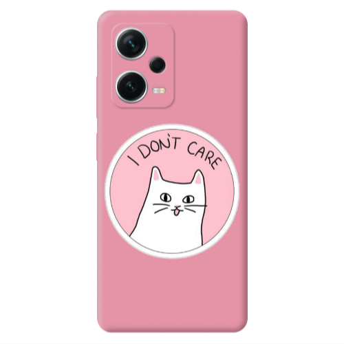 Xiaomi Poco X5 I dont Care Pink Colored Silicone TPU Θήκη