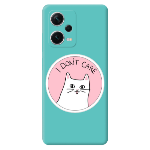Xiaomi Poco X5 I dont Care Turquoise Colored Silicone TPU Θήκη