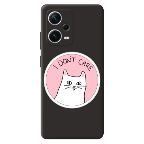 Xiaomi Poco X5 I dont Care Black Colored Silicone TPU Θήκη