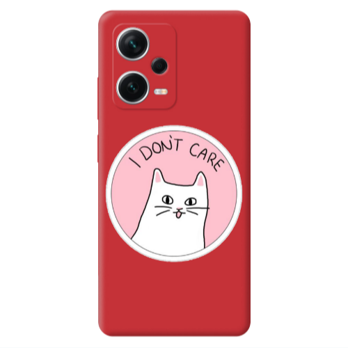 Xiaomi Poco X5 I dont Care Red Colored Silicone TPU Θήκη