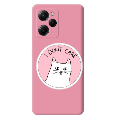 Xiaomi Poco X5 Pro I dont Care Pink Colored Silicone TPU Θήκη