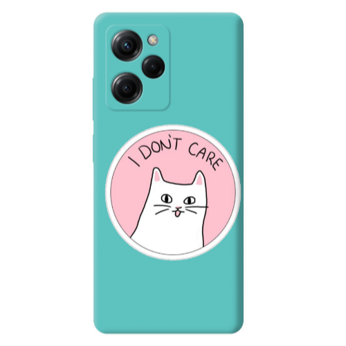 Xiaomi Poco X5 Pro I dont Care Turquoise Colored Silicone TPU Θήκη