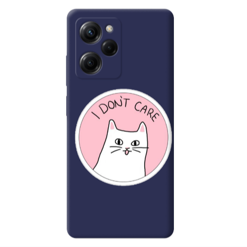 Xiaomi Poco X5 Pro I dont Care Dark blue Colored Silicone TPU Θήκη