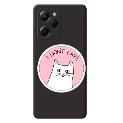 Xiaomi Poco X5 Pro I dont Care Black Colored Silicone TPU Θήκη