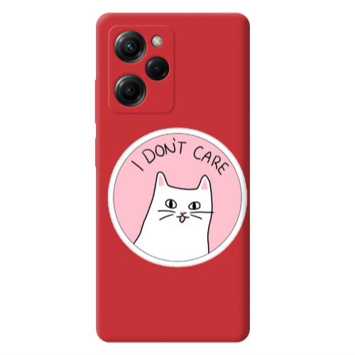 Xiaomi Poco X5 Pro I dont Care Red Colored Silicone TPU Θήκη