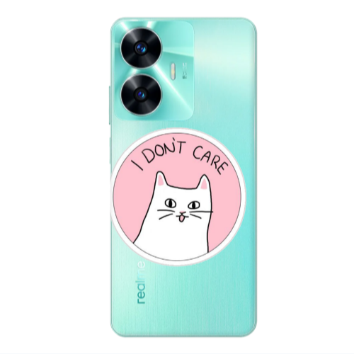 Realme C55 I dont Care Transparent Silicone TPU Θήκη
