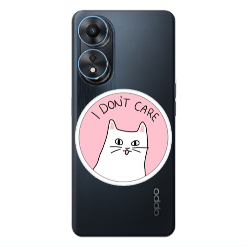 Oppo A 98 I dont Care Transparent Silicone TPU Θήκη
