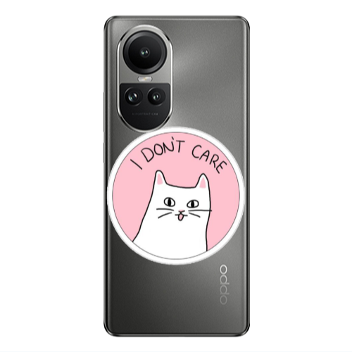 Oppo Reno10 5G I dont Care Transparent Silicone TPU Θήκη