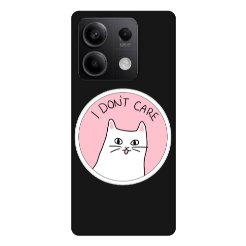 Xiaomi Redmi Note 13 5G I dont Care Black Colored Silicone TPU Θήκη