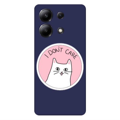 Xiaomi Redmi Note 13 4G I dont Care Dark blue Colored Silicone TPU Θήκη