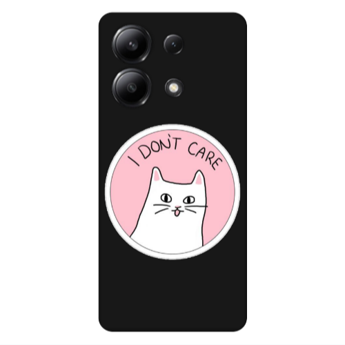 Xiaomi Redmi Note 13 4G I dont Care Black Colored Silicone TPU Θήκη